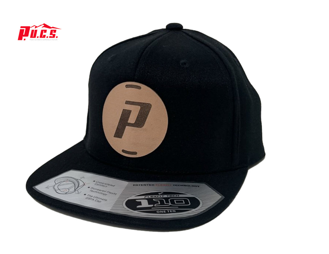 PUCS Leather Patch Hat - Black Snapback