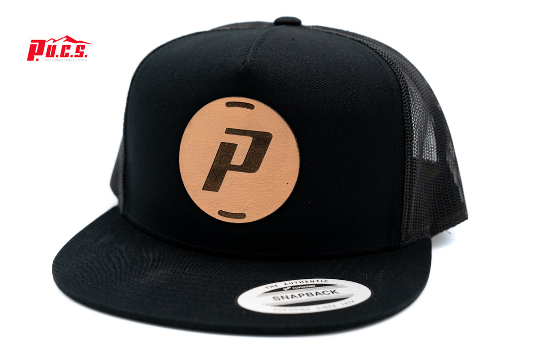 PUCS Leather Patch Hat - Black
