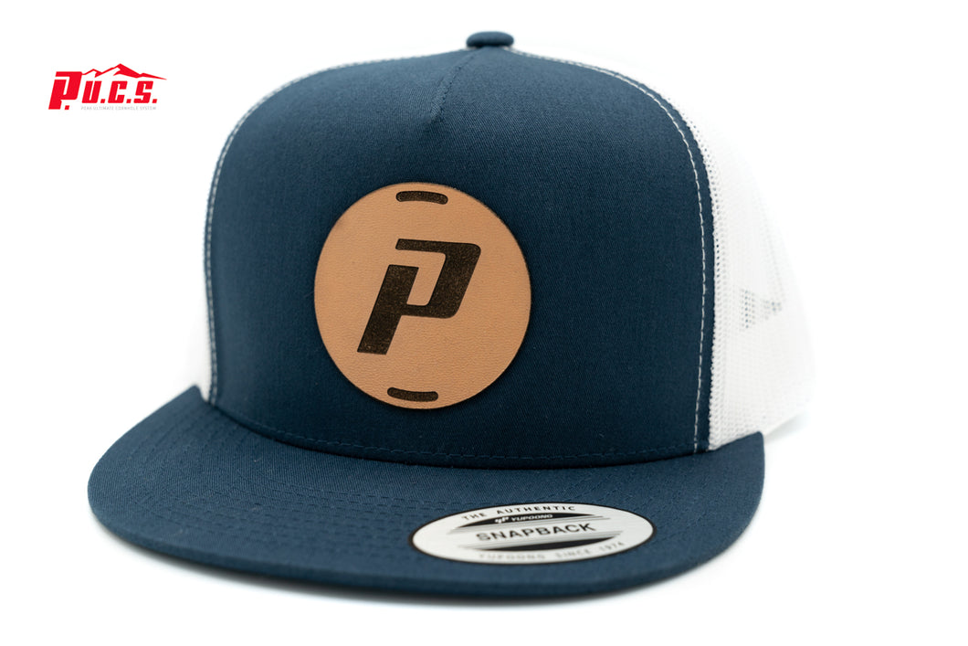 PUCS Leather Patch Hat - Navy/White