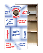 Load image into Gallery viewer, Drinking Game Design - White - Regulation 2&#39; by 4&#39; Tournament Cornhole Set - 18mm (3/4″) Baltic Birch
