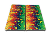 Load image into Gallery viewer, Melted Rainbow Design - Regulation 2&#39; by 4&#39; Tournament Cornhole Set - 18mm(3/4″) Baltic Birch
