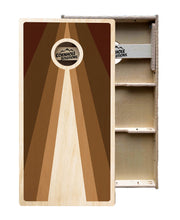 Load image into Gallery viewer, Retro Wood Triangle Design - Regulation 2&#39; by 4&#39; Tournament Cornhole Set - 18mm (3/4″) Baltic Birch
