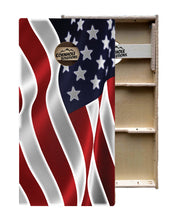 Load image into Gallery viewer, Waving USA Flag Design - Regulation 2&#39; by 4&#39; Tournament Cornhole Set - 18mm(3/4″) Baltic Birch
